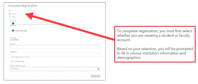 Create a Student Acct - Step 5